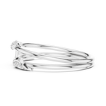 Gold Curve Band Round Lab Grown Diamond Lxxa Ring