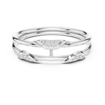 Gold Curve Band Round Lab Grown Diamond Lxxa Ring