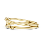 Gold Curve Band Round Lab Grown Diamond Lxxa Ring