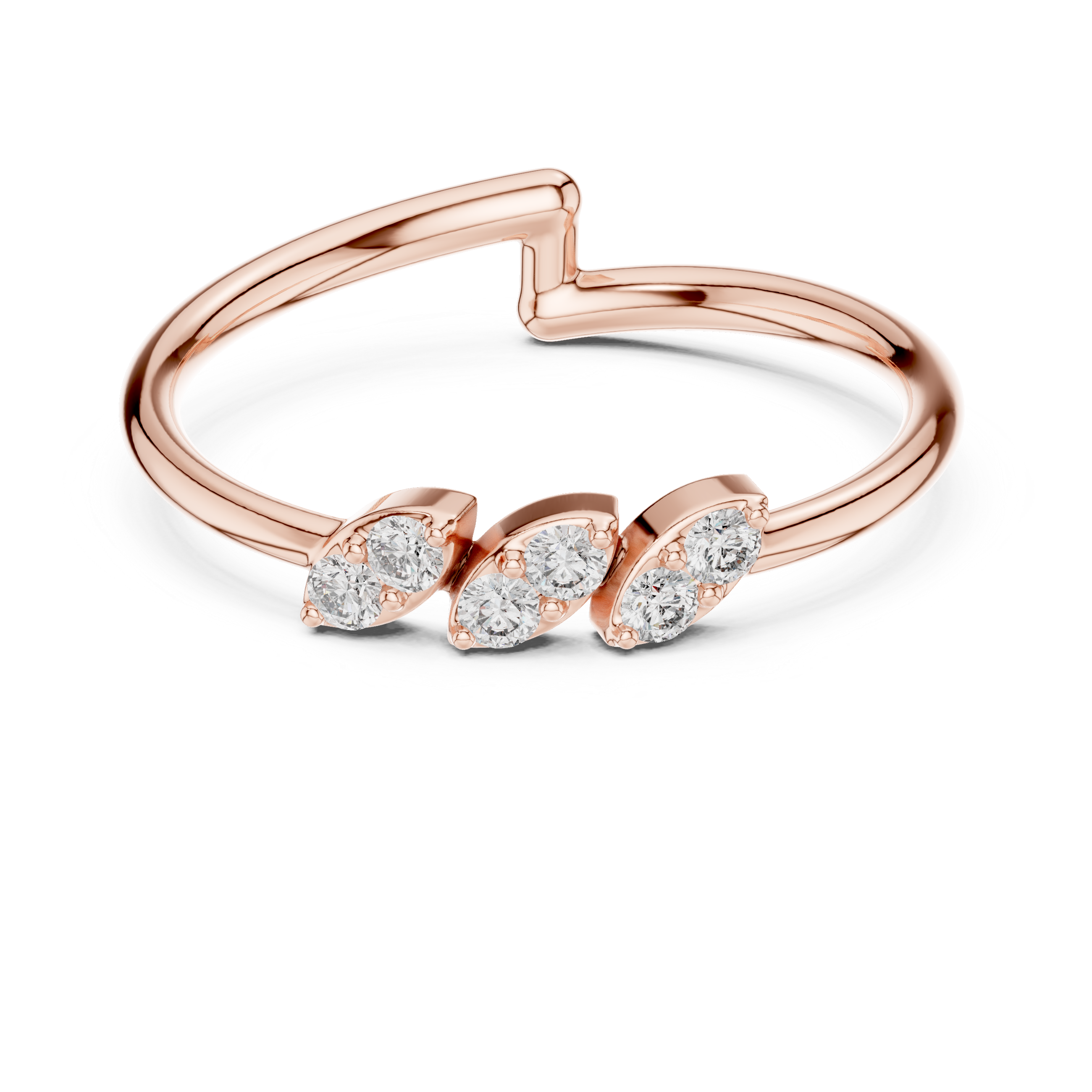 Gold Crown Setting Round Lab Grown Diamond Myrix Ring