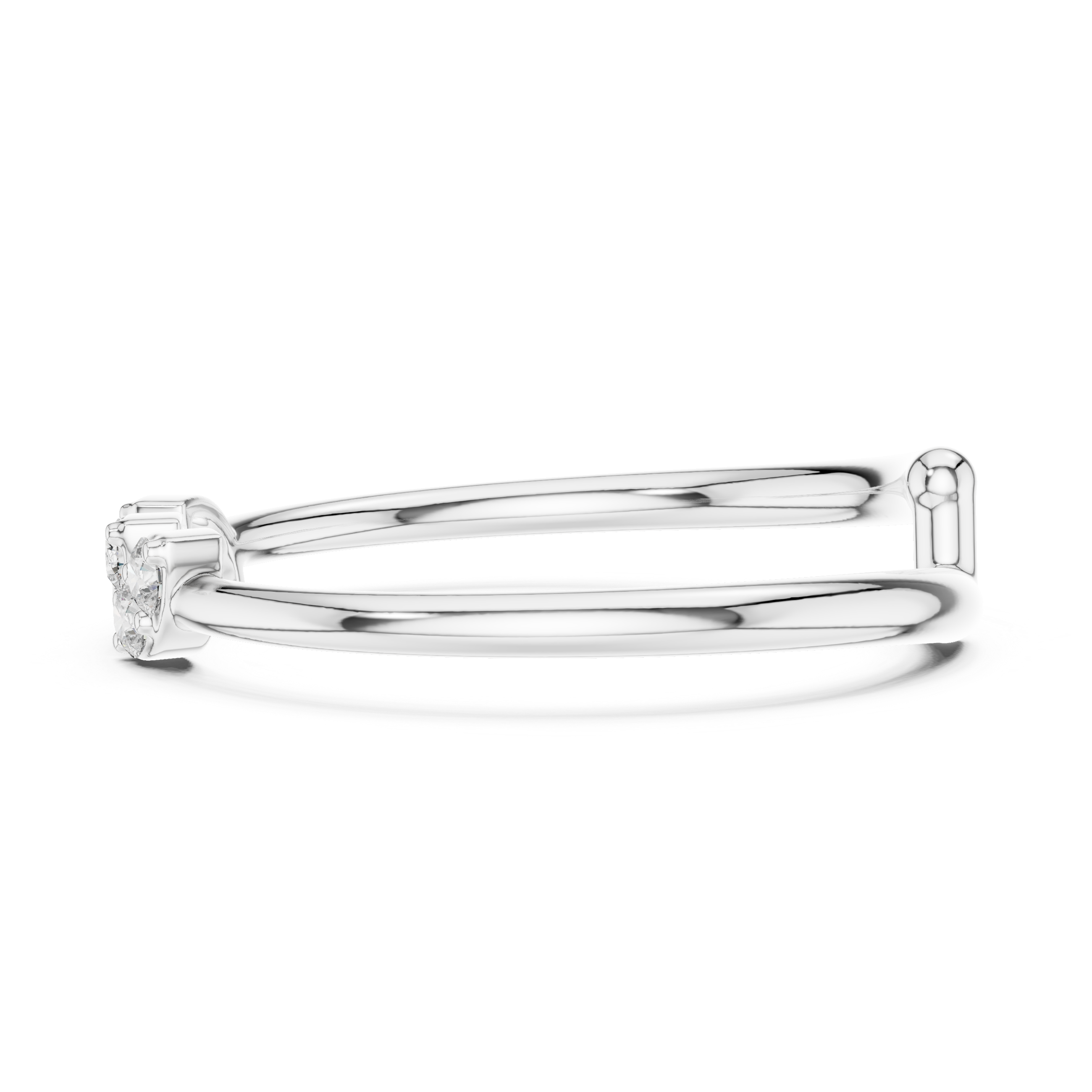 Gold Crown Setting Round Lab Grown Diamond Myrix Ring