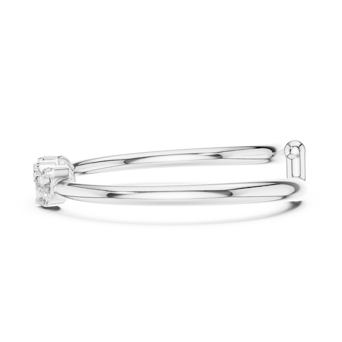 Gold Crown Setting Round Lab Grown Diamond Myrix Ring