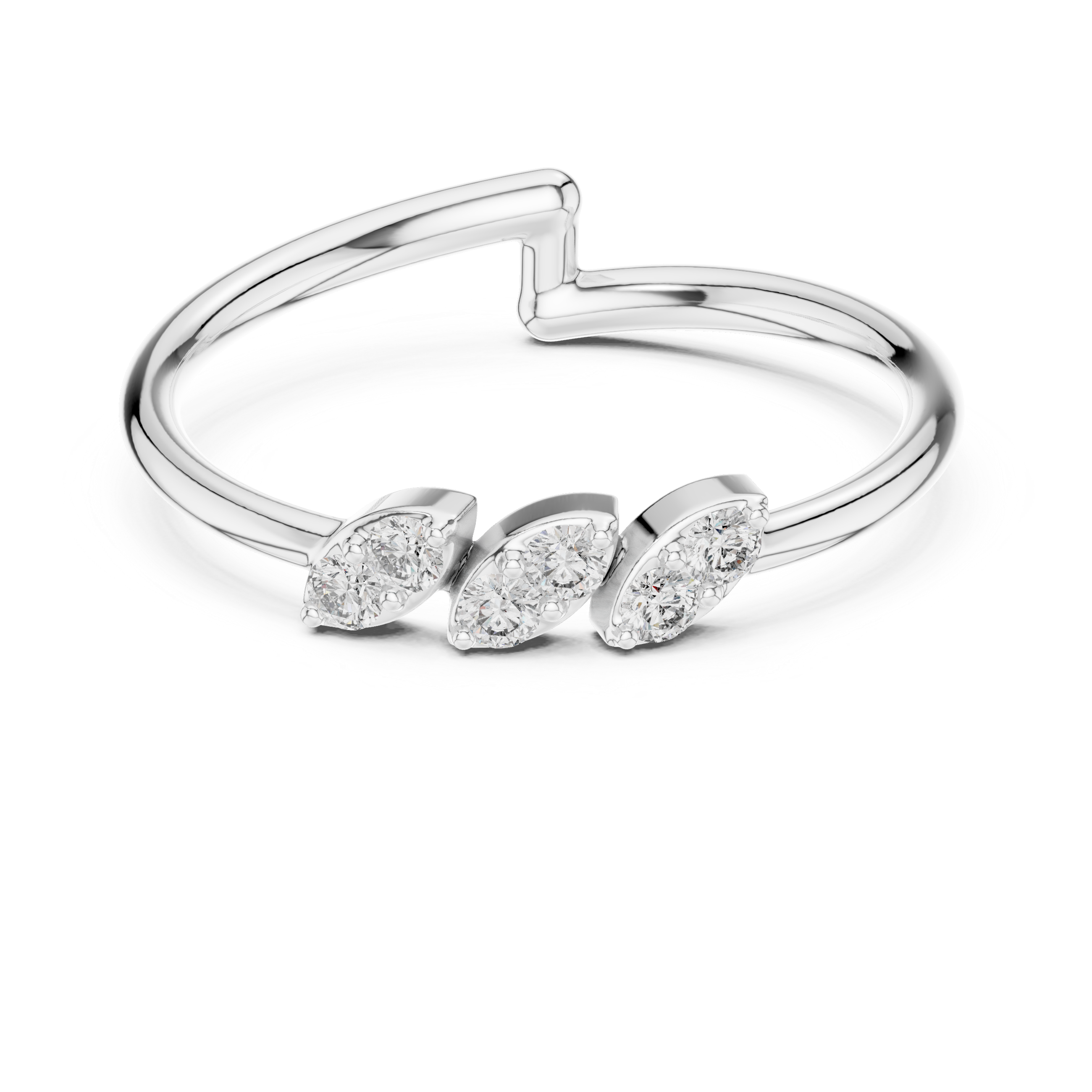 Gold Crown Setting Round Lab Grown Diamond Myrix Ring