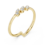 Gold Crown Setting Round Lab Grown Diamond Myrix Ring