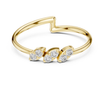 Gold Crown Setting Round Lab Grown Diamond Myrix Ring