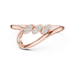 Gold Petal Setting Round Lab Grown Diamond Oryne Ring