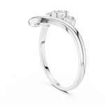 Gold Petal Setting Round Lab Grown Diamond Oryne Ring