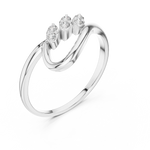 Gold Petal Setting Round Lab Grown Diamond Oryne Ring