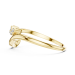 Gold Petal Setting Round Lab Grown Diamond Oryne Ring