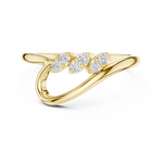 Gold Petal Setting Round Lab Grown Diamond Oryne Ring