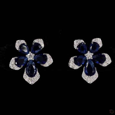 Awaken’s Bluebell Blooms  Diamond Earrings