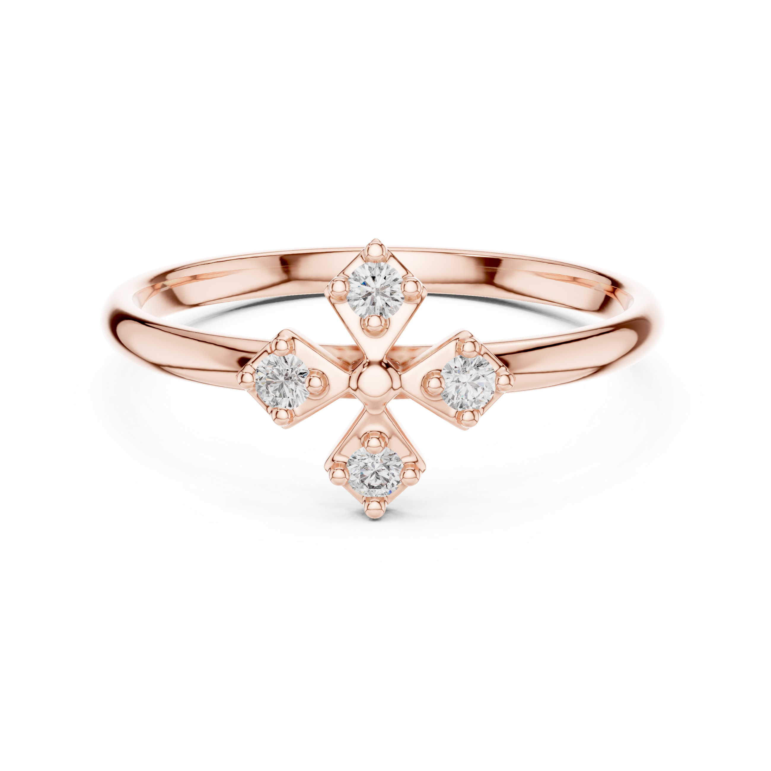 Gold Halo Setting Round Lab Grown Diamond Auvra Ring