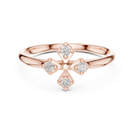 Gold Halo Setting Round Lab Grown Diamond Auvra Ring