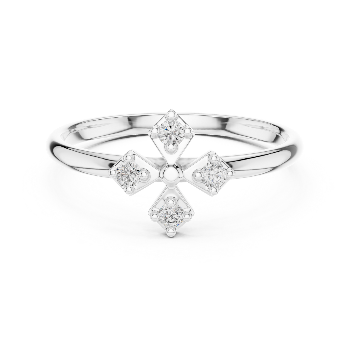 Gold Halo Setting Round Lab Grown Diamond Auvra Ring