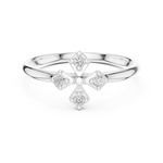 Gold Halo Setting Round Lab Grown Diamond Auvra Ring