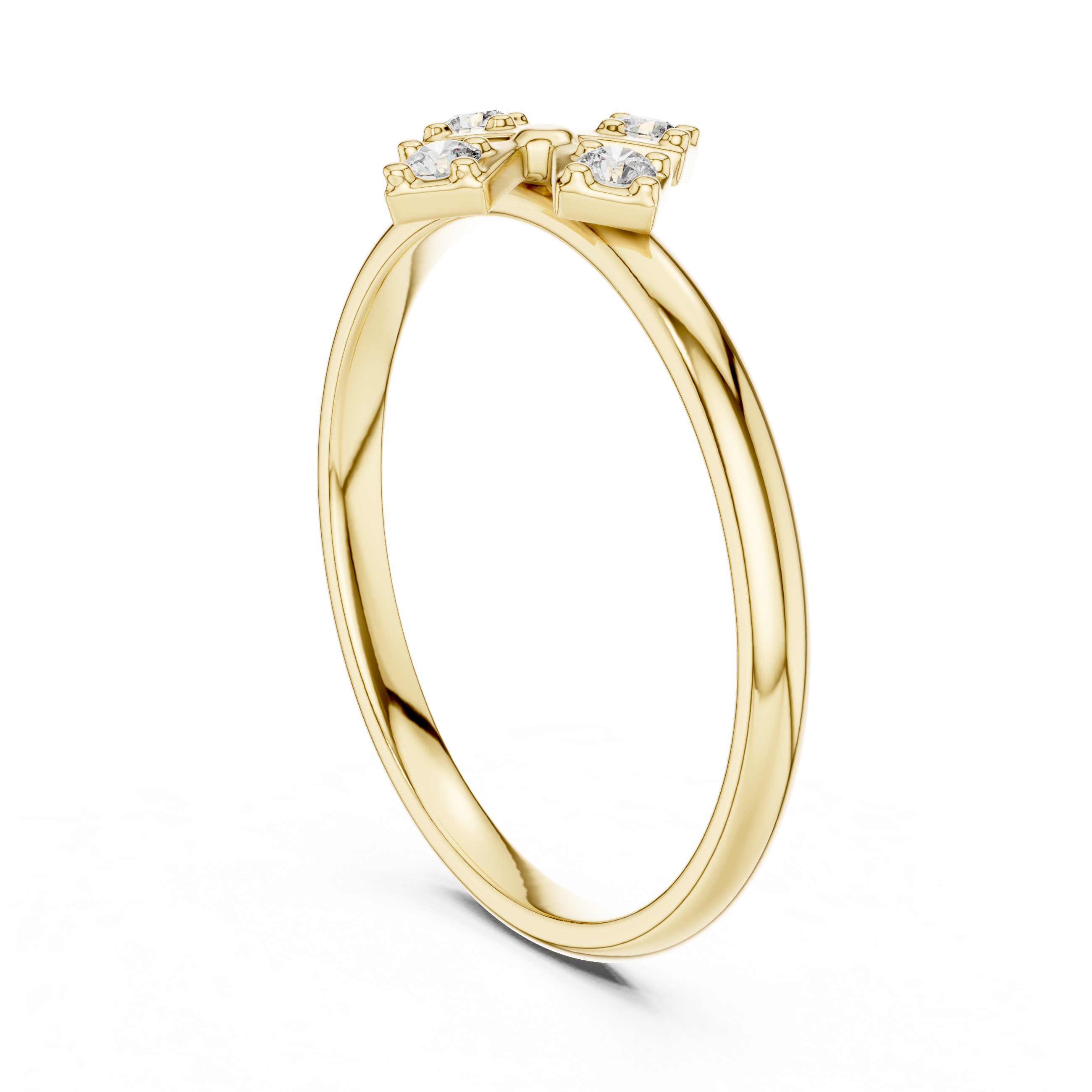 Gold Halo Setting Round Lab Grown Diamond Auvra Ring