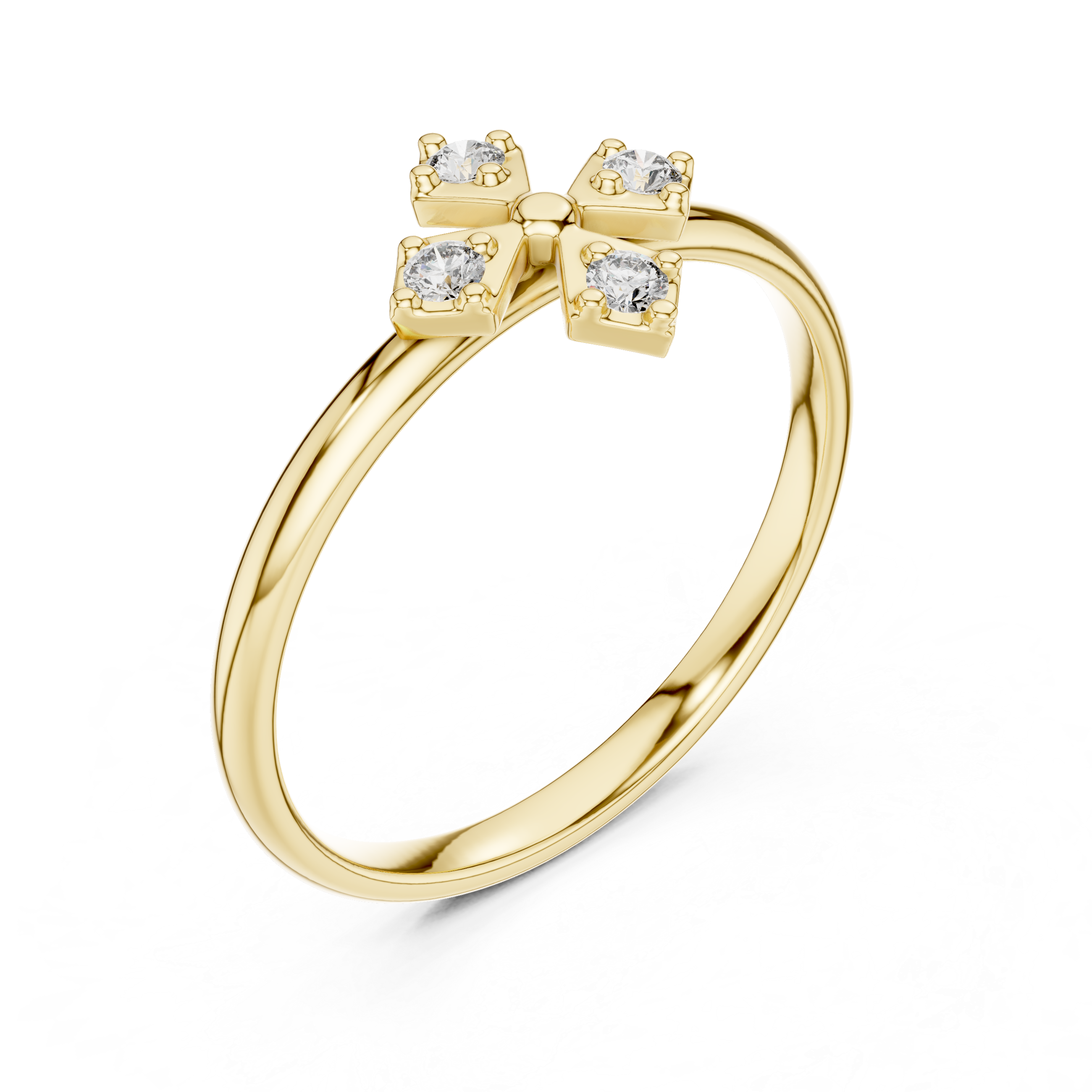 Gold Halo Setting Round Lab Grown Diamond Auvra Ring