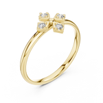 Gold Halo Setting Round Lab Grown Diamond Auvra Ring