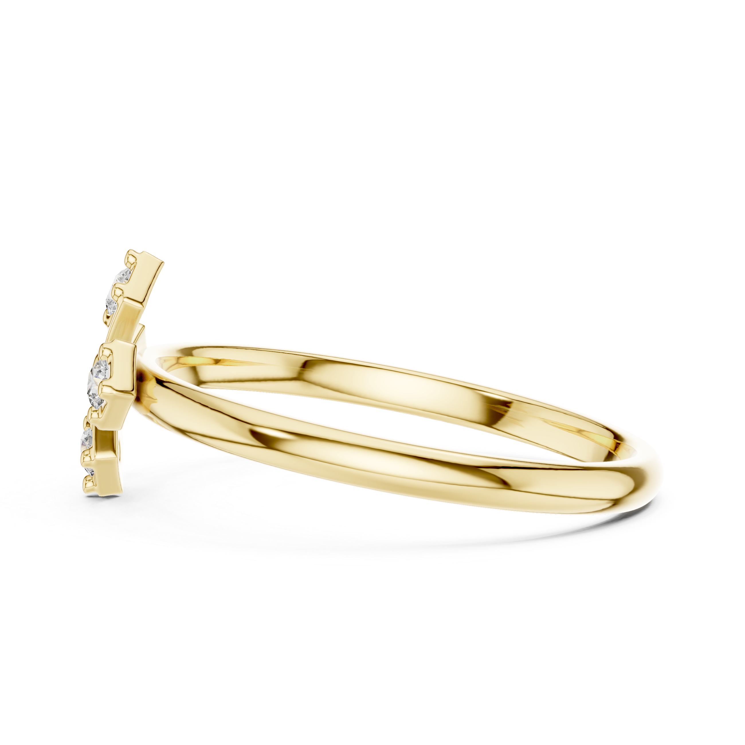 Gold Halo Setting Round Lab Grown Diamond Auvra Ring