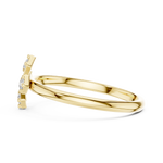 Gold Halo Setting Round Lab Grown Diamond Auvra Ring