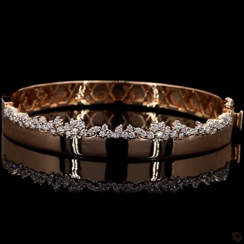 Awaken’s Golden Harmony:  Diamond Accent Bangle