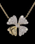 Blossom Radiance: Diamond Flower Necklace