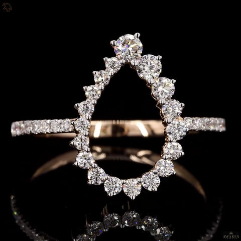 Timeless Teardrop: Pear Diamond Beauty Rings