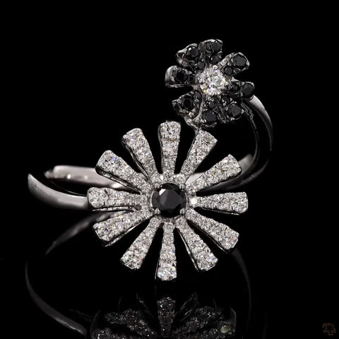 Awaken’s Blossom Duo- Two-Tone Sparkle Ring