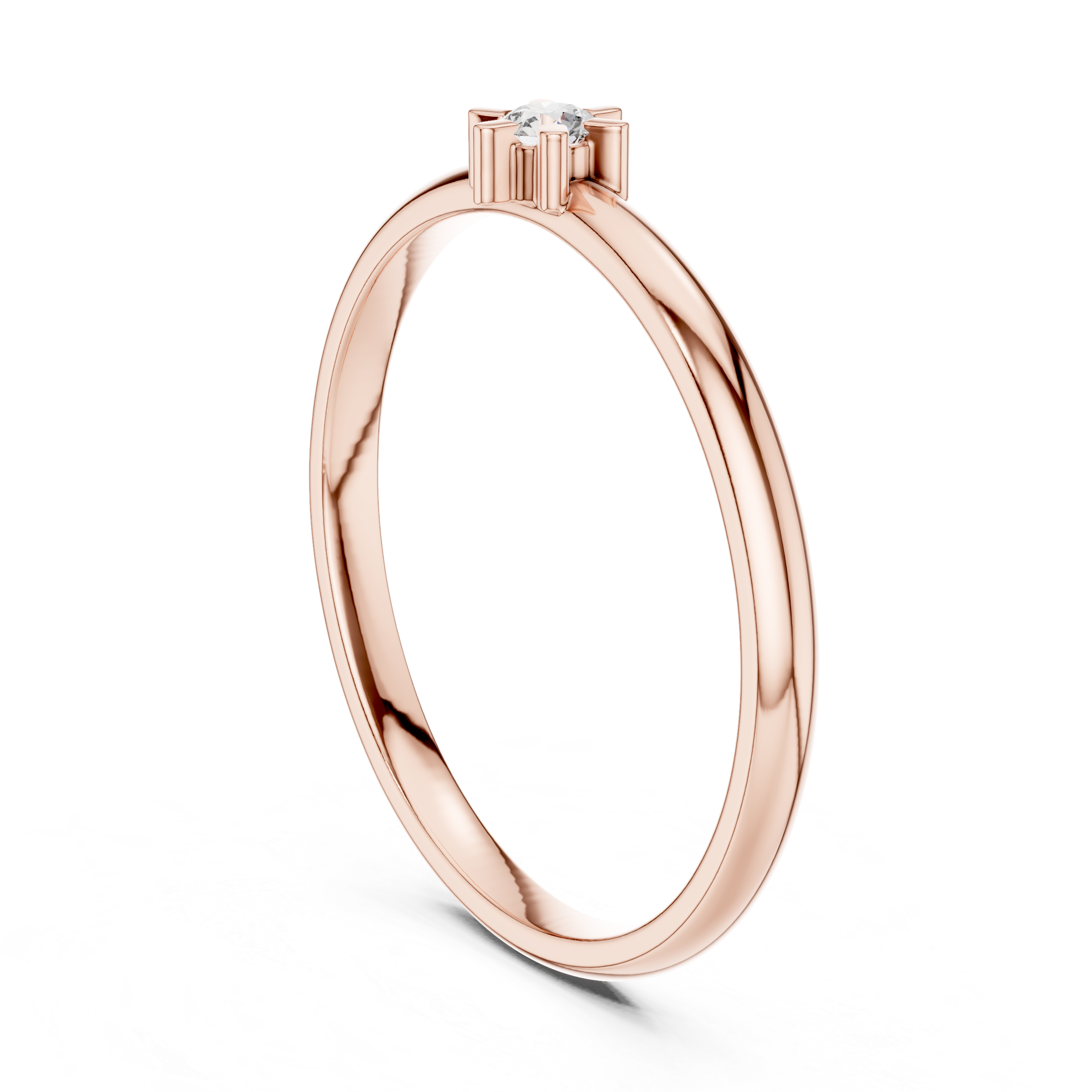 Gold Halo Setting Round Lab Grown Diamond Noxen Ring