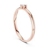 Gold Halo Setting Round Lab Grown Diamond Noxen Ring