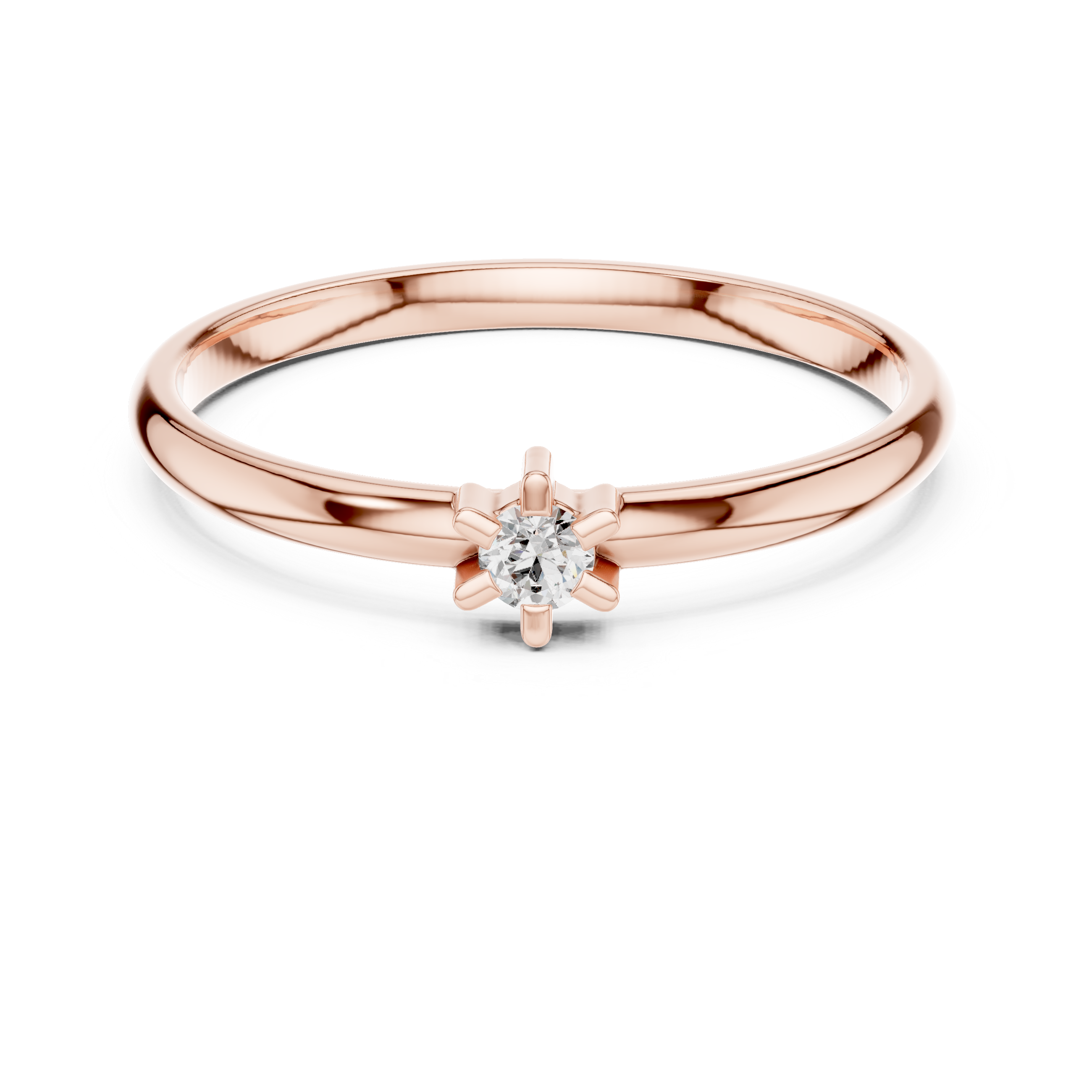 Gold Halo Setting Round Lab Grown Diamond Noxen Ring