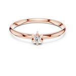 Gold Halo Setting Round Lab Grown Diamond Noxen Ring
