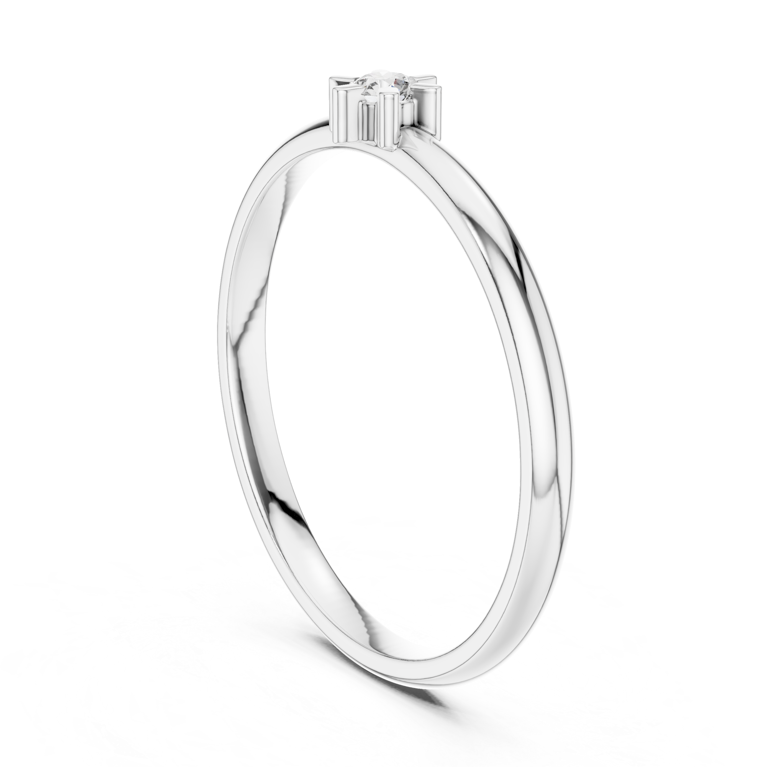 Gold Halo Setting Round Lab Grown Diamond Noxen Ring