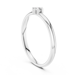 Gold Halo Setting Round Lab Grown Diamond Noxen Ring