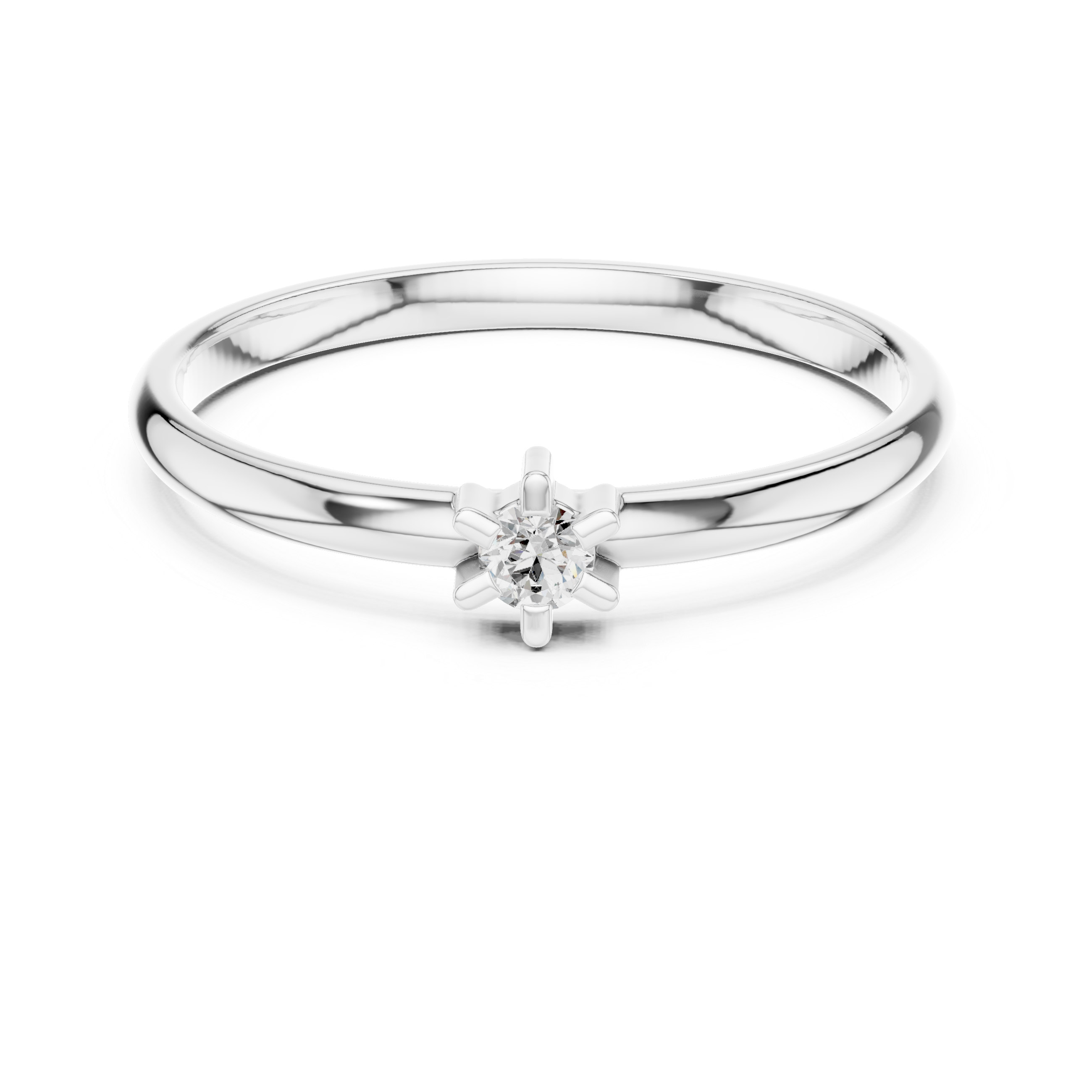 Gold Halo Setting Round Lab Grown Diamond Noxen Ring