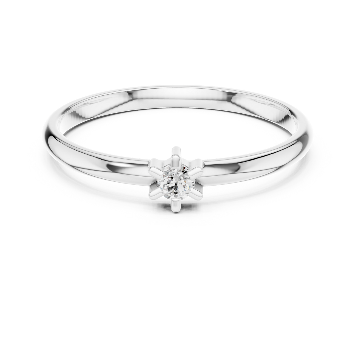 Gold Halo Setting Round Lab Grown Diamond Noxen Ring