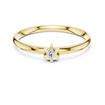 Gold Halo Setting Round Lab Grown Diamond Noxen Ring