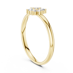 Gold Cluster Setting Round Lab Grown Diamond Ivarae Ring