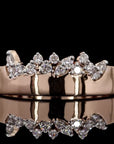 Golden Harmony: Diamond Accent Thin Band Ring