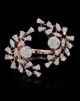 Awaken’s Radiant Bloom: Diamond Floral Cuff