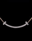 Awaken’s Crescent Sparkle: Diamond Bar Necklace