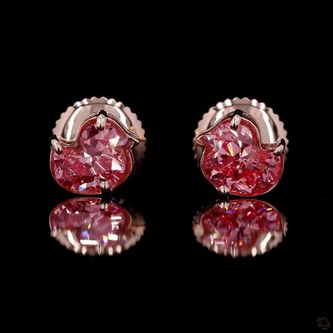 Awaken’s Flight of Spark: Pink Diamond Studs