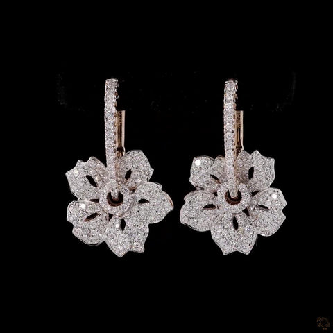 Awaken’s Blossoming Beauty:  Flower Diamond Earring