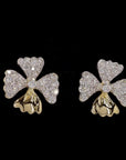 Blossom Radiance: Diamond Flower Earrings