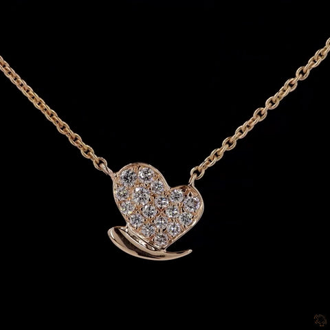 Graceful Wing Whispers: Unique Butterfly Diamond Necklace