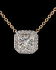 Dazzling Comfort: Cushion-Cut Diamond Necklace