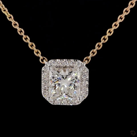 Dazzling Comfort: Cushion-Cut Diamond Necklace