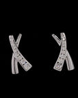 Kiss of Elegance: 'X' Diamond Earrings