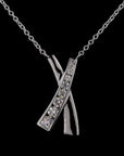 Awaken’s Kiss of Elegance:  'X' Diamond Necklace