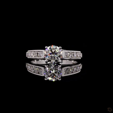 Awaken’s Classic Radiance: Channel-Set Diamond Engagement Ring